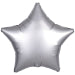 Amscan Silk Lustre Silver Star Standard Unpackaged Foil Balloons C16 - 1 PC