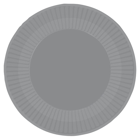 Graphite Grey Paper Plates 23cm - 12 PKG