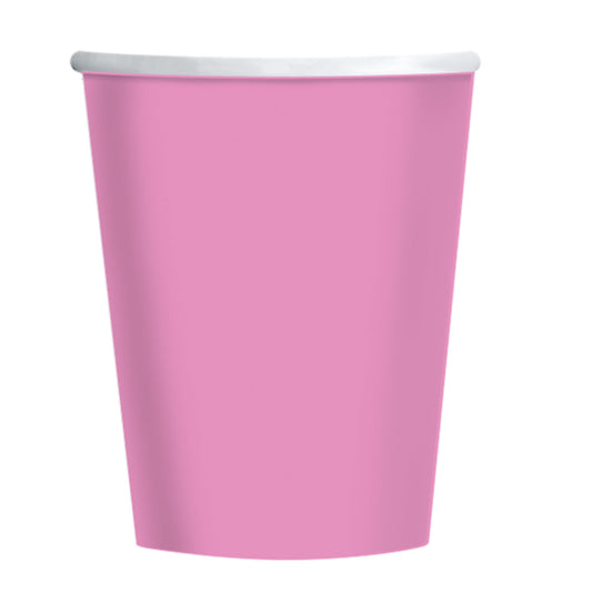 Bubblegum Pink Paper Cup 237ml x 12