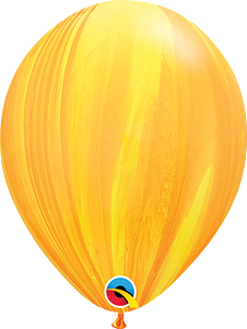 Qualatex SuperAgate Yellow and Orange Rainbow Latex Balloons