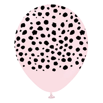 Kalisan Safari Cheetah Light Pink/Black Latex Balloons