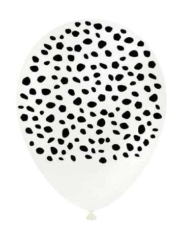 Kalisan Safari Cheetah  White/Black Latex Balloons