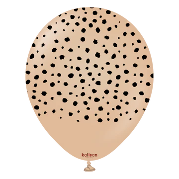 Kalisan Safari Cheetah Dessert Sand/Black Latex Balloons