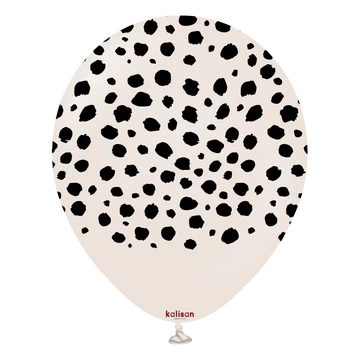 Kalisan Safari Cheetah White Sand/Black Latex Balloons