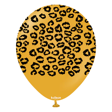 Kalisan Safari Leopard Mustard/Black Latex Balloons