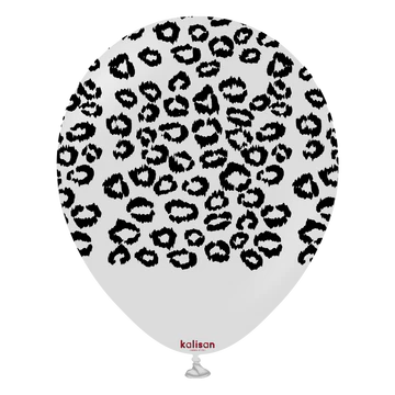 Kalisan Safari Leopard Smoke/Black Latex Balloons