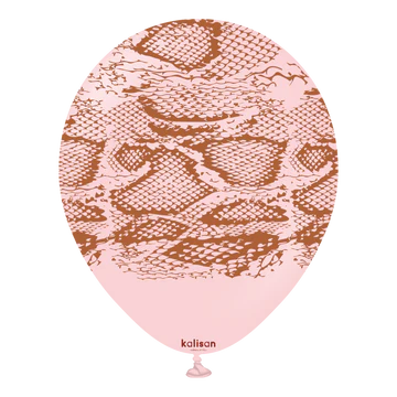 Kalisan Safari Snake Macaron Pink/Brown Latex Balloons