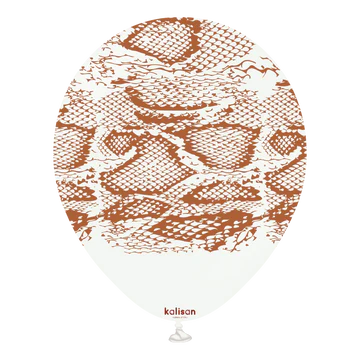 Kalisan Safari Snake White/Light Brown Latex Balloons
