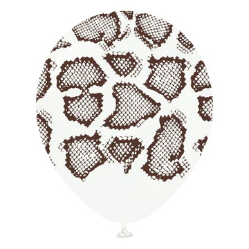 Kalisan Safari Snake White/Chocolate Brown Latex Balloons