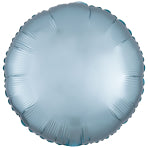 Amscan Silk Lustre Pastel Blue Circle Standard Unpackaged Foil Balloons C16 - 1 PC