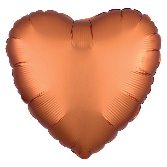 Satin Luxe Amber Heart Standard HX UnPackaged Foil Balloons S15 - 1 PC