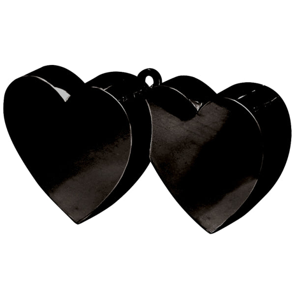 Black Double Heart Balloon Weights 170g/6oz - 1 PC