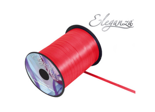 1 x Red Ribbon for Balloons (Eleganza 500 yards x 5mm)