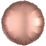 Amscan Silk Lustre Rose Copper Circle Standard Unpackaged Foil Balloons C16 - 1 PC