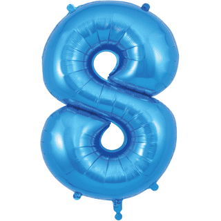 Blue Oaktree Number 8 Balloon - Foil Number Balloon 34"£