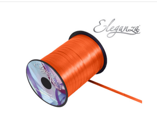 1 x Orange Ribbon for Balloons (Eleganza 500 yards x 5mm)