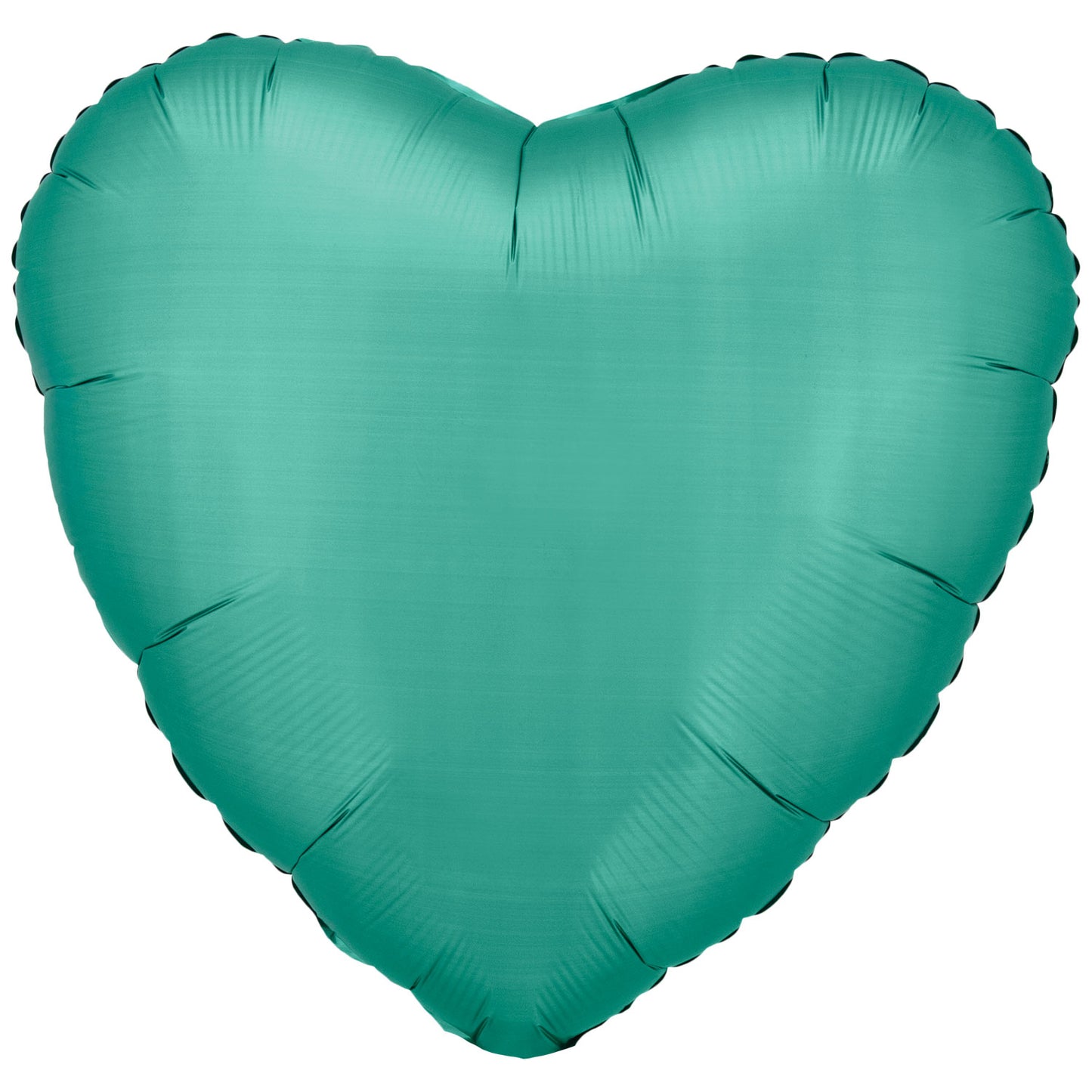 Amscan Silk Lustre Jade Green Heart Standard Unpackaged Foil Balloons C16 - 1 PC