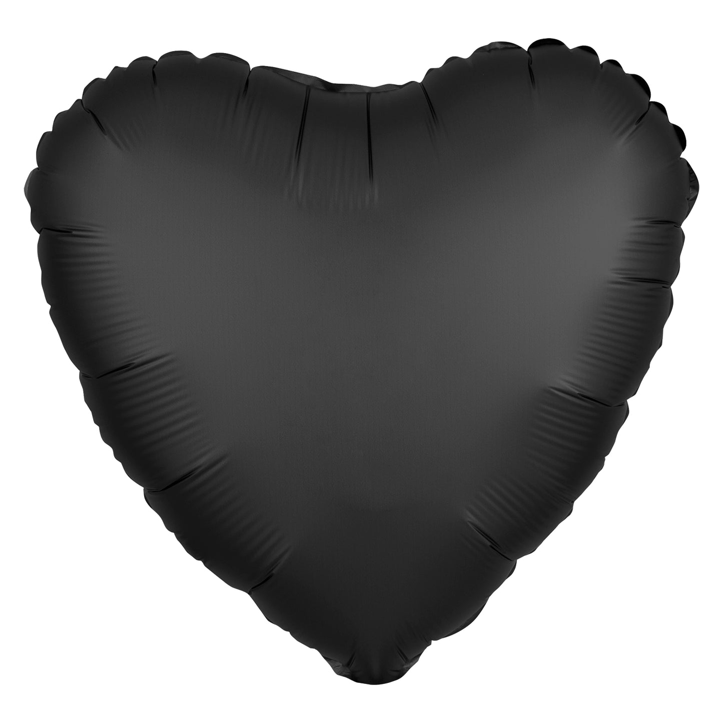Satin Luxe Onyx Heart Standard HX UnPackaged Foil Balloons S15 - 1 PC