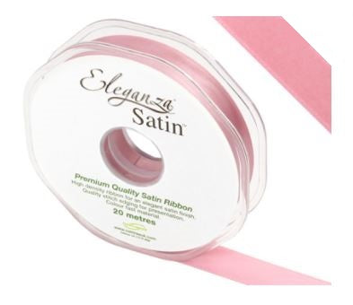 ELEGANZA DOUBLE FACED SATIN 15MM X 20M CLASSIC PINK NO.07