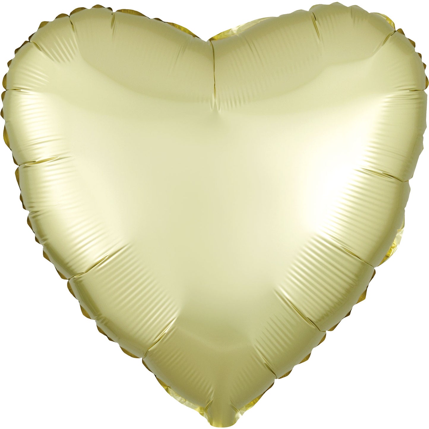 Anagram Pastel Yellow Heart Satin Luxe Standard HX Unpackaged Foil Balloons S15 - 1 PC
