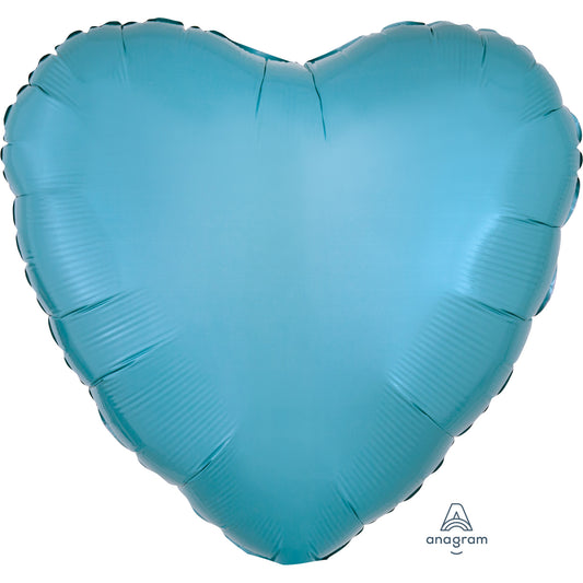 Anagram Caribbean Blue Heart Standard Unpackaged Foil Balloons S15 - 1 PC