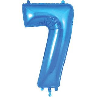 Blue Oaktree Number 7 Balloon - Foil Number Balloon 34"£