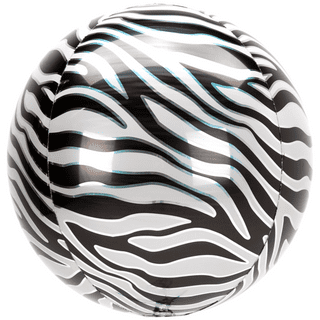 Animalz Balloon   Animalz Zebra Print Orbz (15")