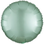 Amscan Silk Lustre Mint Green Circle Standard Unpackaged Foil Balloons C16 - 1 PC