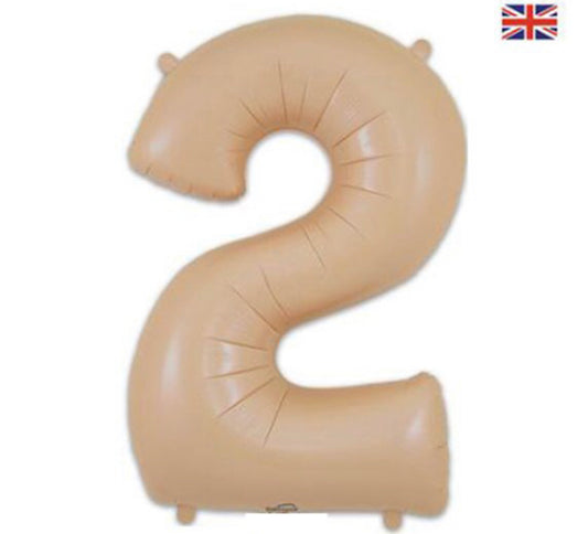 1 x 34 INCH OAKTREE NUDE NUMBER  2 FOIL BALLOON