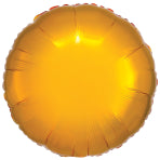 Amscan Metallic Gold Circle Standard Unpackaged Foil Balloons C16 - 1 PC
