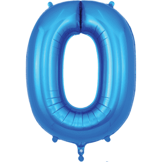 Blue Oaktree Number 0 - Foil Number Balloon 34"£