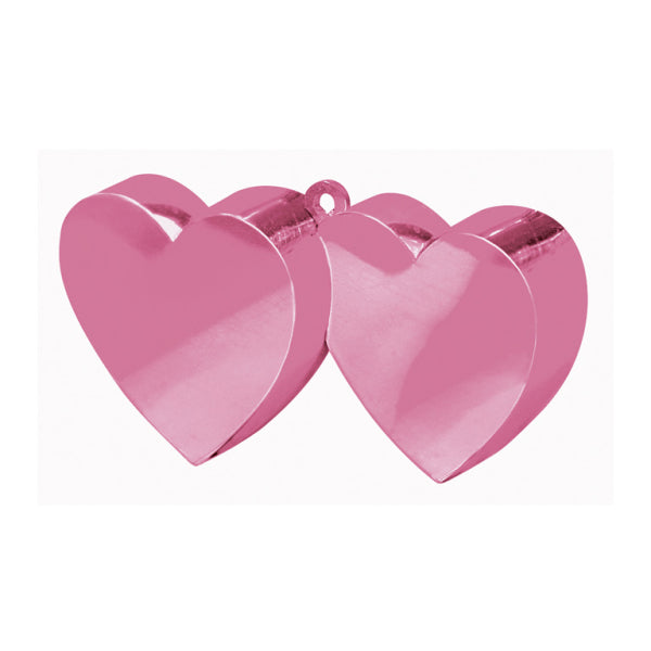Pink Double Heart Balloon Weights 170g/6oz - 1 PC