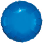 Amscan Metallic Blue Circle Standard Unpackaged Foil Balloons C16 - 1 PC