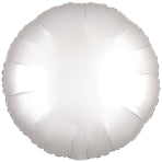 Amscan Silk Lustre White Circle Standard Unpackaged Foil Balloons C16 - 1 PC