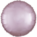 Amscan Silk Lustre Pastel Pink Circle Standard Unpackaged Foil Balloons C16 - 1 PC