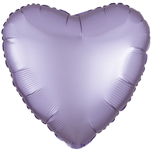 Amscan Silk Lustre Pastel Lilac Heart Standard Unpackaged Foil Balloons C16 - 1 PC