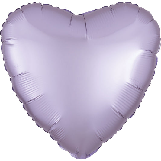 Anagram Pastel Lilac Heart Satin Luxe Standard HX Unpackaged Foil Balloons S15 - 1 PC
