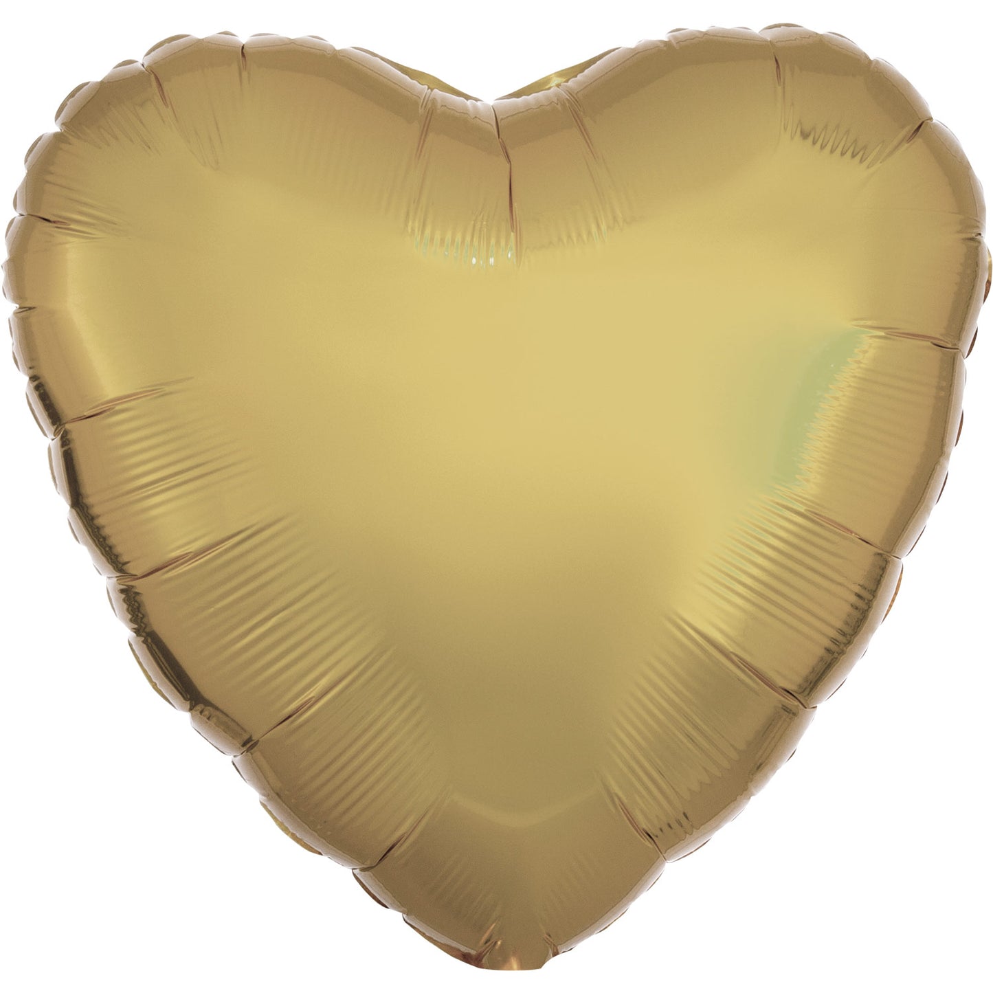 Amscan Metallic White Gold Heart Standard Unpackaged Foil Balloons C16 - 1 PC