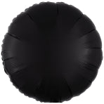 Amscan Silk Lustre Black Circle Standard Unpackaged Foil Balloons C16 - 1 PC