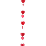 Red & White Heart Balloon Tails 1.2m - 1 PC