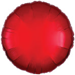 Amscan Metallic Red Circle Standard Unpackaged Foil Balloons C16 - 1 PC