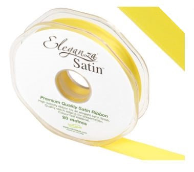 ELEGANZA DOUBLE FACED SATIN 15MM X 20M YELLOW NO.11