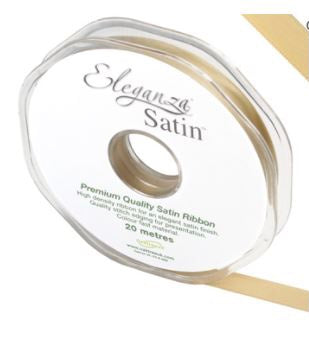 ELEGANZA DOUBLE FACED SATIN 10MM X 20M GOLD NO.35