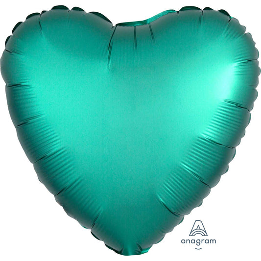 Anagram Jade Heart Satin Luxe Standard HX Unpackaged Foil Balloons S15 - 1 PC